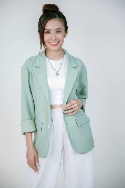 Blazer vert menthe femme